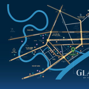 vị trí GLADIA by the Waters Khang Điền